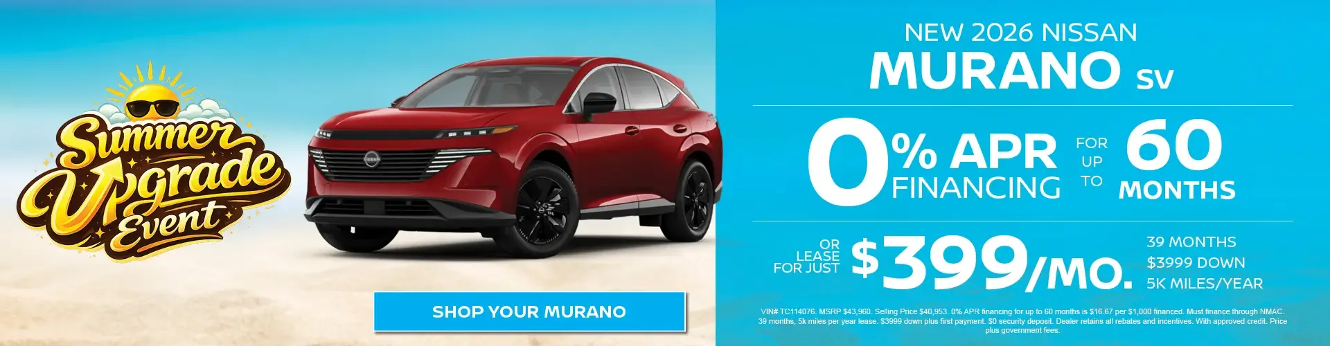 New 2026 Nissan Murano SV Special